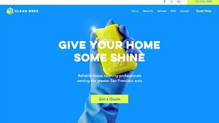 HOW TO MAKE A CLEANING BUSINESS WEBSITE ON WIX 2024