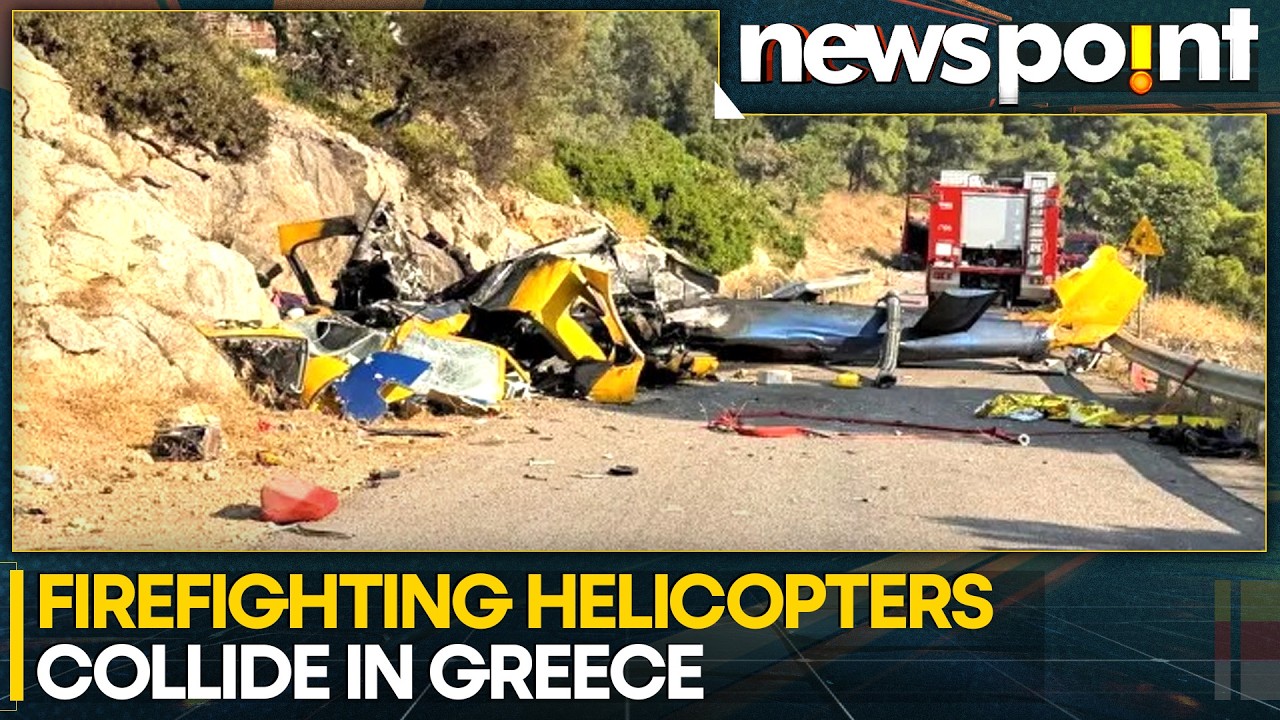 Europe Wildfires: Mid-Air Collision Of Firefighting Helicopters In Greece Kills Two | WION Newspoint