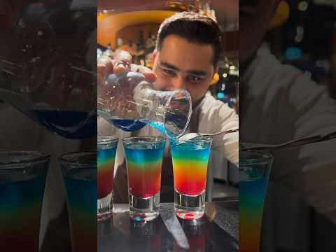 🌈Rainbow shots 😱#shorts #viral #shots #rainbow