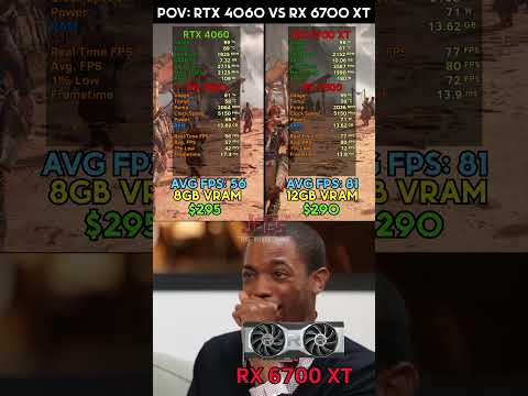 POV: RTX 4060 vs RX 6700 XT #memes #pcmemes #rtx4060 #rx6700xt