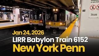LIRR Babylon Train 6152 at New York Penn | LIRR M7 | Jan 24, 2026