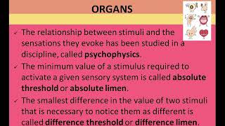 FUNCTIONAL LIMITATIONS OF SENSE ORGANS