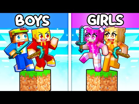 One BOYS Block vs One GIRLS Block in Minecraft!