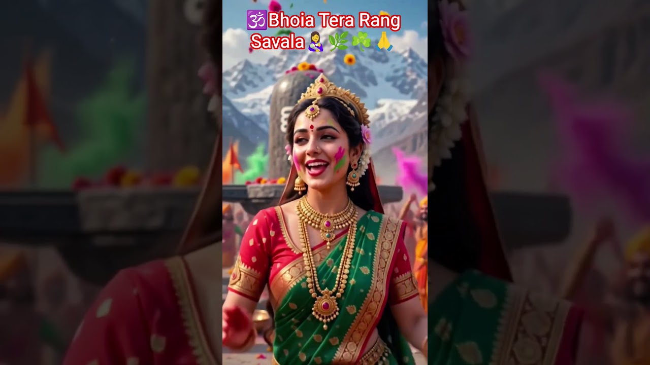🕉Bhola Tera Rang Savala👩‍🍼☘️🌿🙏 #shorts #bhakti #sort #sortfeed #shiv