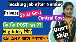 How to be a Nursing Tutor. Teacher in Nursing Jobs. Nurse Educator Salary.Teaching job after nursing