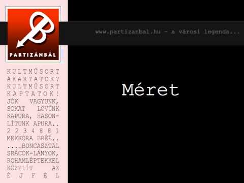 Partizánbál 261 - Méret