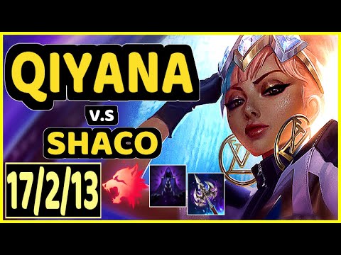 SKEANZ (QIYANA) vs SHACO - 17/2/13 KDA JUNGLE GAMEPLAY - EUW Ranked GRANDMASTER