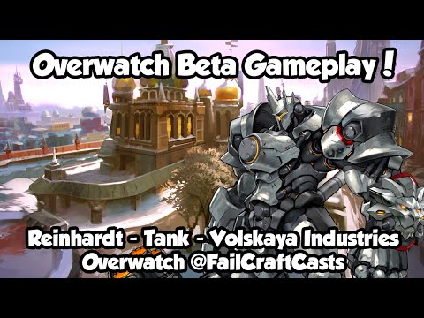 Overwatch Beta Gameplay | Reinhart / Symmetra - Volskaya Industries!