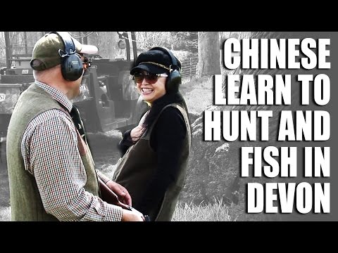 Chinese learn to hunt and fish in Devon Chinese learn to hunt and fish in Devon
