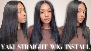 NEW THIN UNDETECTABLE HD LACE! 🔥90s Layered Cut | YAKI STRAIGHT GLUELESS CLOSURE WIG | NADULA AMAZON