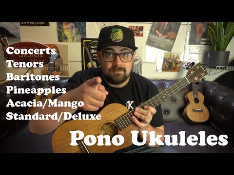 IN-DEPTH - PONO Ukuleles - 13 x Concert Tenor & Baritone Standard/Deluxe Ukuleles