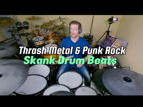"Skank Drum Beats"  Thrash Metal & Punk Rock (Drum Lesson)