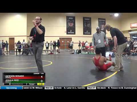 JUNIOR 170 Jackson Rosado Oregon Vs Joshua Rice Oregon