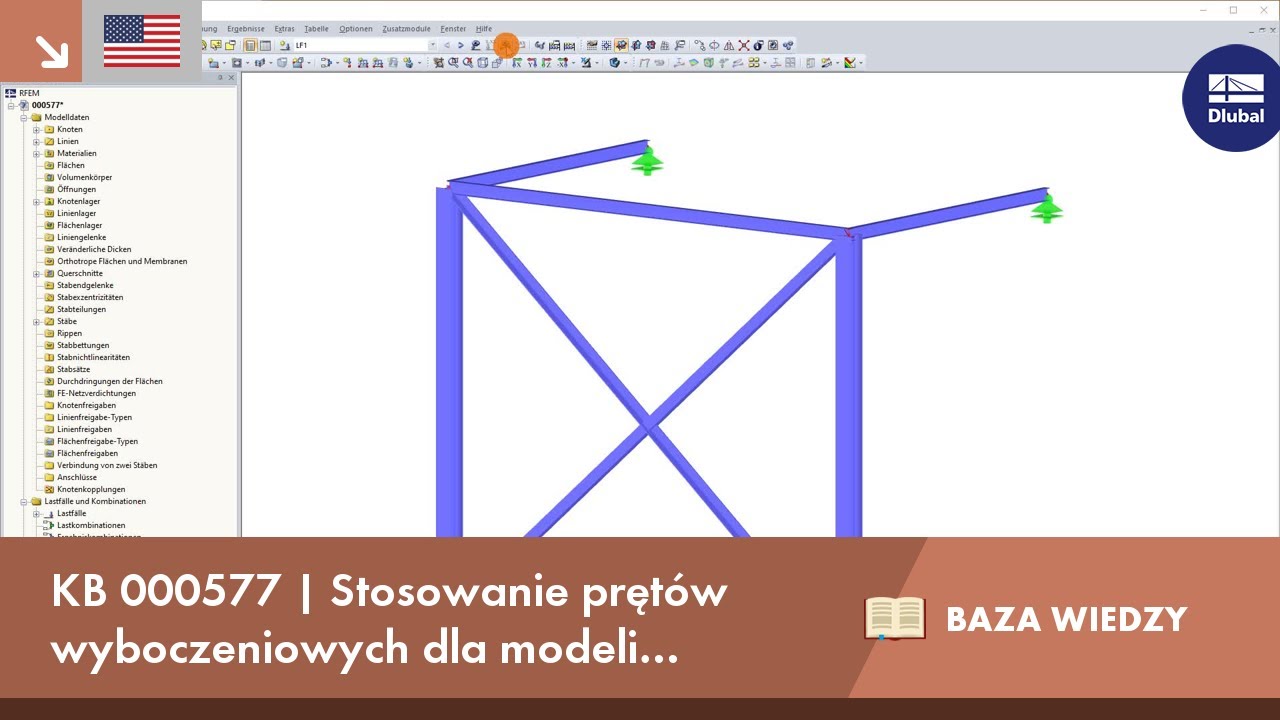 KB 000577 | Stosowanie prętów wyboczeniowych dla modeli niestabilnych