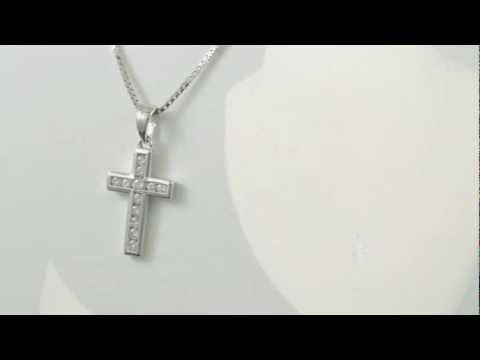 Pravins - 18ct White Gold Diamond Pendant  - I7K15002