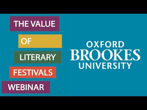 A Webinar on literary festivals organised by Oxford Brookes University