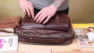 Сумка чоловіча 14717 Vintage коричнева