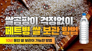 쌀곰팡이 나방 벌레 걱정없이 페트병 쌀보관 하는방법 10년가능