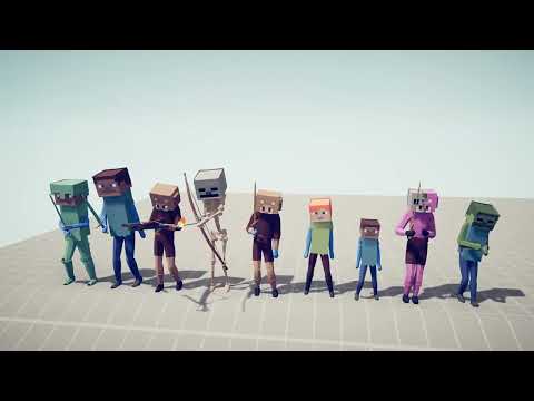 3x GOD ARCHERS vs MINECRAFT TEAM - Totally Accurate Battle Simulator TABS