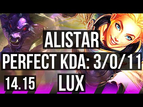 ALISTAR & Miss Fortune vs LUX & Senna (SUP) | 3/0/11, 500+ games | EUW Master | 14.15