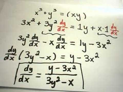 More Implicit Differentiation Examples- 3