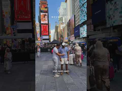 Stress releasing practice on the Time Square NY #neurowave