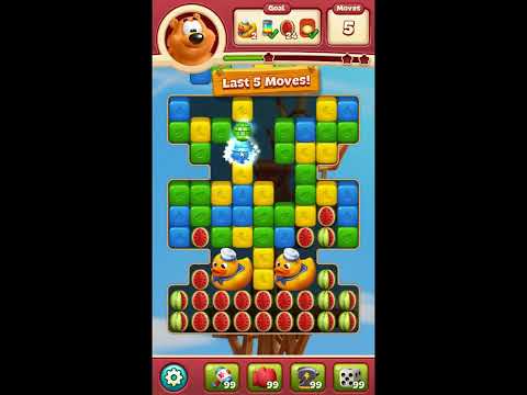 Toon Blast Level 8444 - NO BOOSTERS 🐻🐺🐱 | SKILLGAMING ✔️