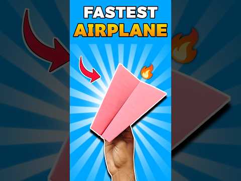Fastest Paper Airplane | DIY Super Speed Paper Plane Tutorial ✈️💨 #DIY #Trending