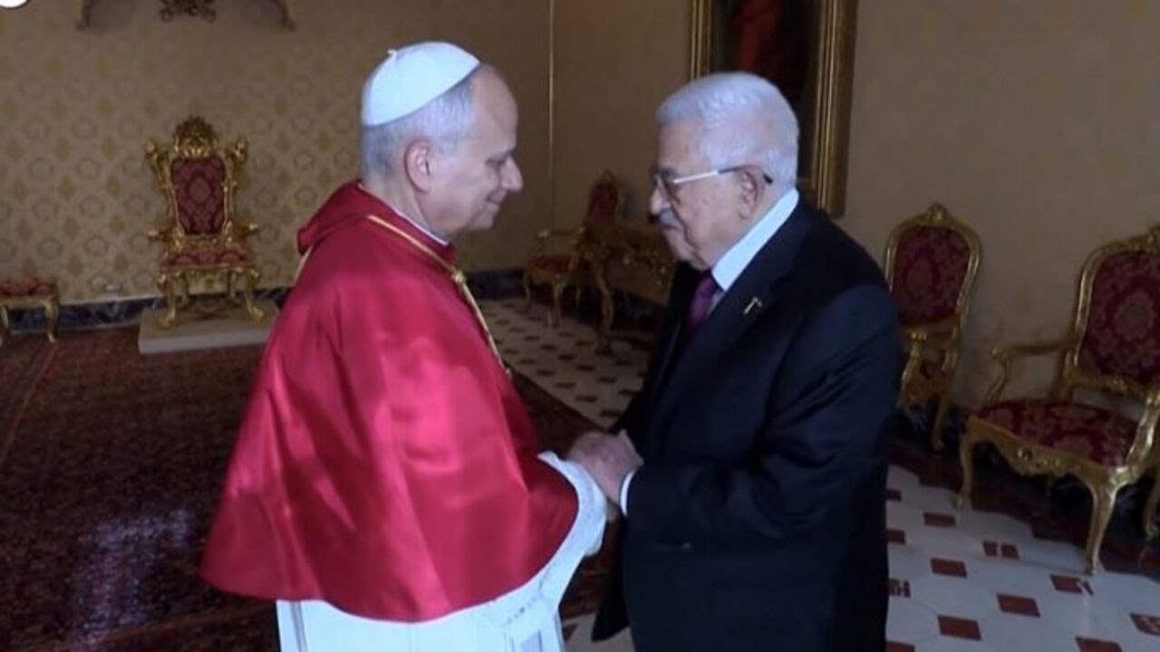 Vaticano, il presidente Mahmoud Abbas ricevuto da Papa Leone