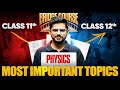 Bridge Course Important Class 11 PHYSICS Topics Every Class 12 Student Must Study