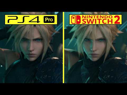 Final Fantasy 7 Intergrade Switch 2 vs PS4 Pro (PS5 Backward Compatibility) Graphics Comparison