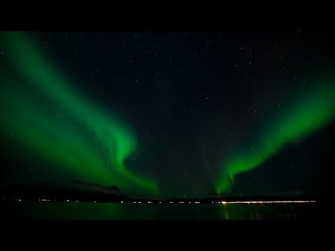🔴10 HOURS Aurora Borealis Green Northern Lights Relaxation binaural Sleep study relaxing music🔴