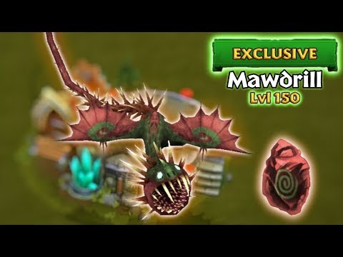 Mawdrill (New Exclusive Whispering Death) Max Level 150 Titan Mode | Dragons: Rise of Berk