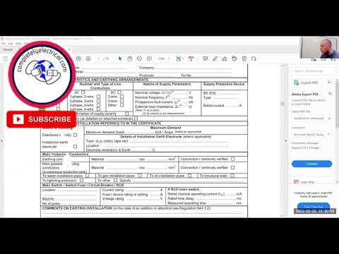 am2 am2S am2e writing out the Electrical Installation certificate