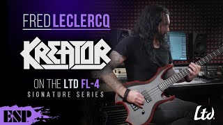 Video thumbnail for Fred Leclercq (Kreator) on the Signature Series LTD FL-4 | ESP Guitars by ESP Guitars USA
