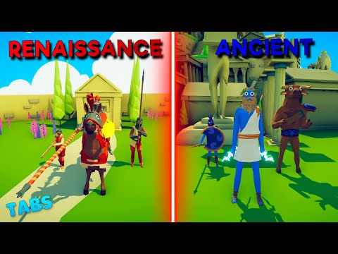 RENAISSANCE FACTION VS ANCIENT FACTION ~ Totally Accurate Battle Simulator [TABS]