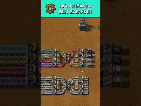 How To Make A Belt Balancer In 60 Seconds - Factorio