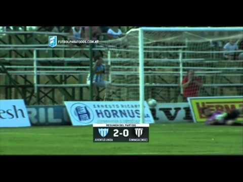Goles de Juventud Unida 2 - Gimnasia (M) 0. Fecha 8. Primera B Nacional.