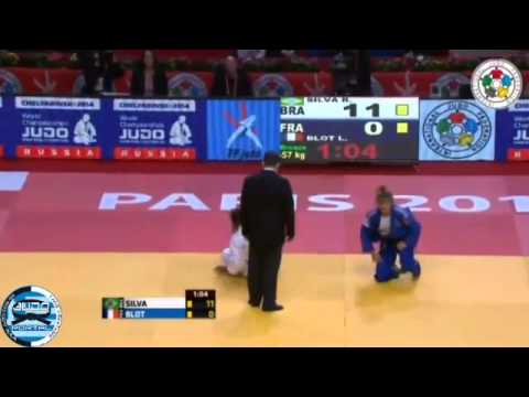 Judo Grand Slam Paris 2014 Bronze -57kg SILVA Rafaela (BRA) - BLOT Laetitia (FRA)
