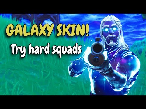SOLO SQUADS vs Try hard teams! | NEW GALAXY SKIN!