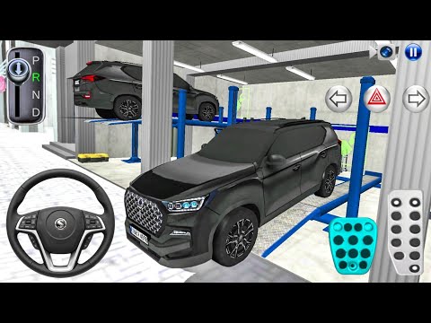 New Black Rexton SUV car in Auto Repair Shop - 3D Driving Class 2026 Android iOS - Gameplay Car Game