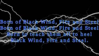 Manowar - Black Wind, fire and steel (lyrics)