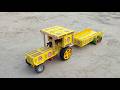 DIY RC Matchbox Tractor Trolley Homemade DC Motor Remote Control Tractor At Home
