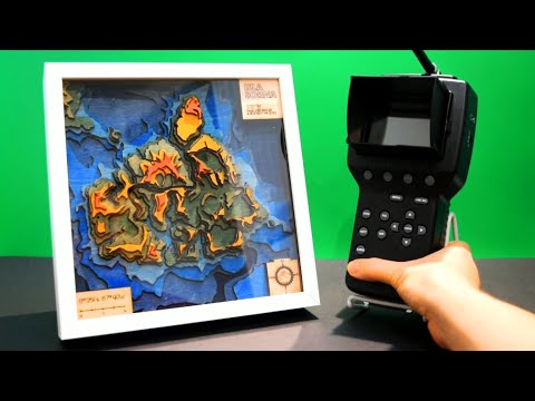 Isla Sorna - Site B - 3D Topographical Wooden Relief Map | Andrew's Handcrafting