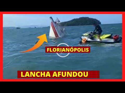 Vídeo flagra o momento que  Lancha afunda em uma praia Florianópolis