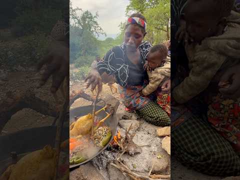 Cooking with nature as the only recipe😋🌿🔥 #africa #villagelife #animals #wildlife #nature