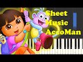 Dora The Explorer Theme Song Piano Sheet Music Sheet Music AccoMan