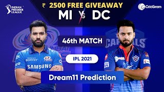 MI vs DC Dream11 Team Prediction | Playing 11 | IPL 2021