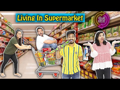 Living In Supermarket For 24 Hours Challenge | Hungry Birds