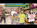 Living In Supermarket For 24 Hours Challenge | Hungry Birds